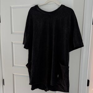 FP movement Black Oversized onesie with Pockets